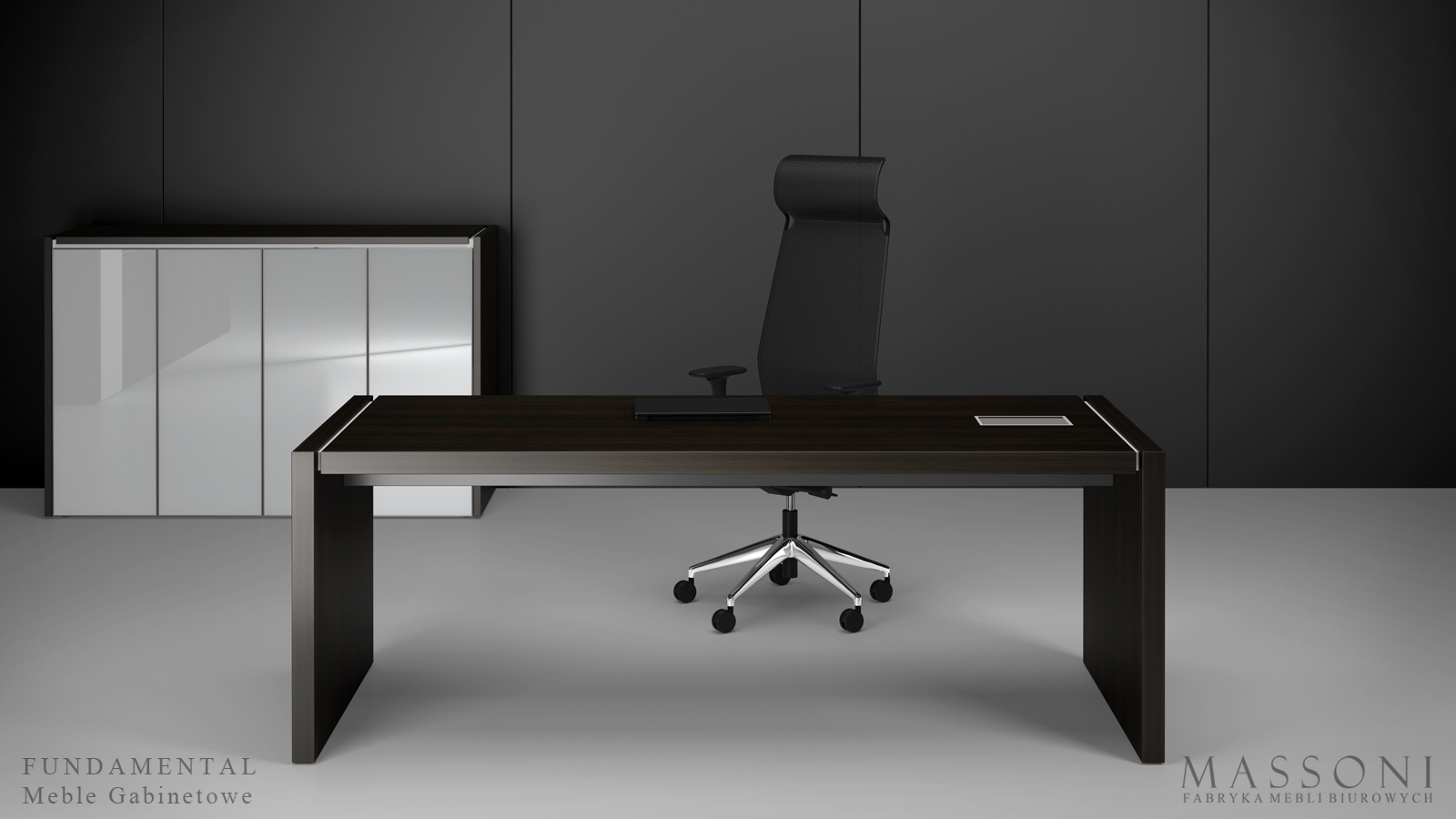 Fabryka Mebli Biurowych Massoni meble gabinetowe Fundamental gabinet minimalistyczny 