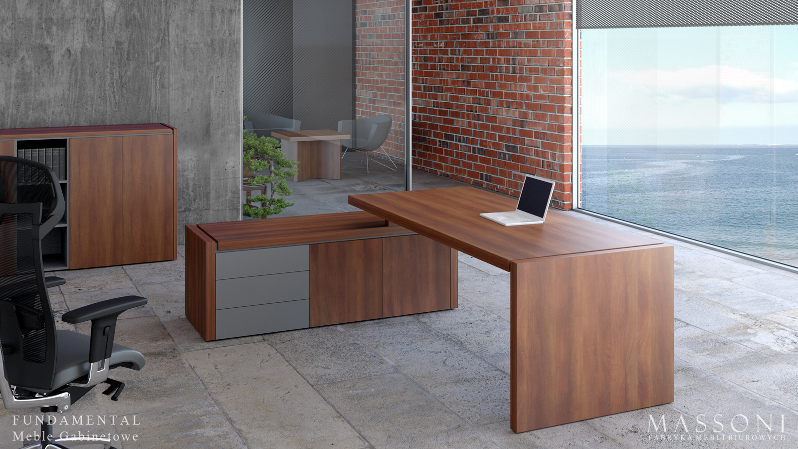 Fabryka Mebli Biurowych Massoni meble gabinetowe Fundamental wnętrze biurowe