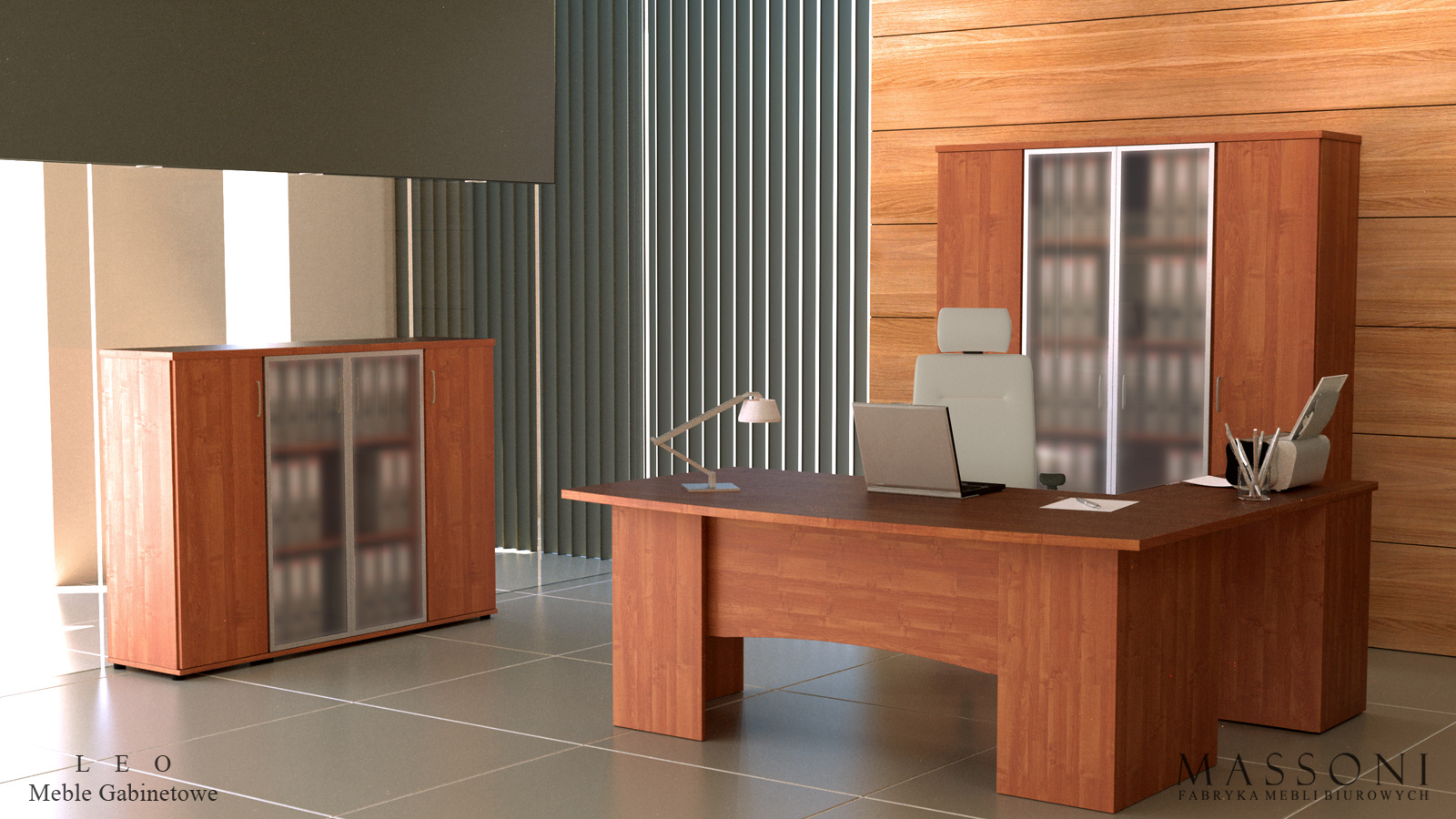 Fabryka Mebli Biurowych Massoni meble gabinetowe nowoczesny gabinet2