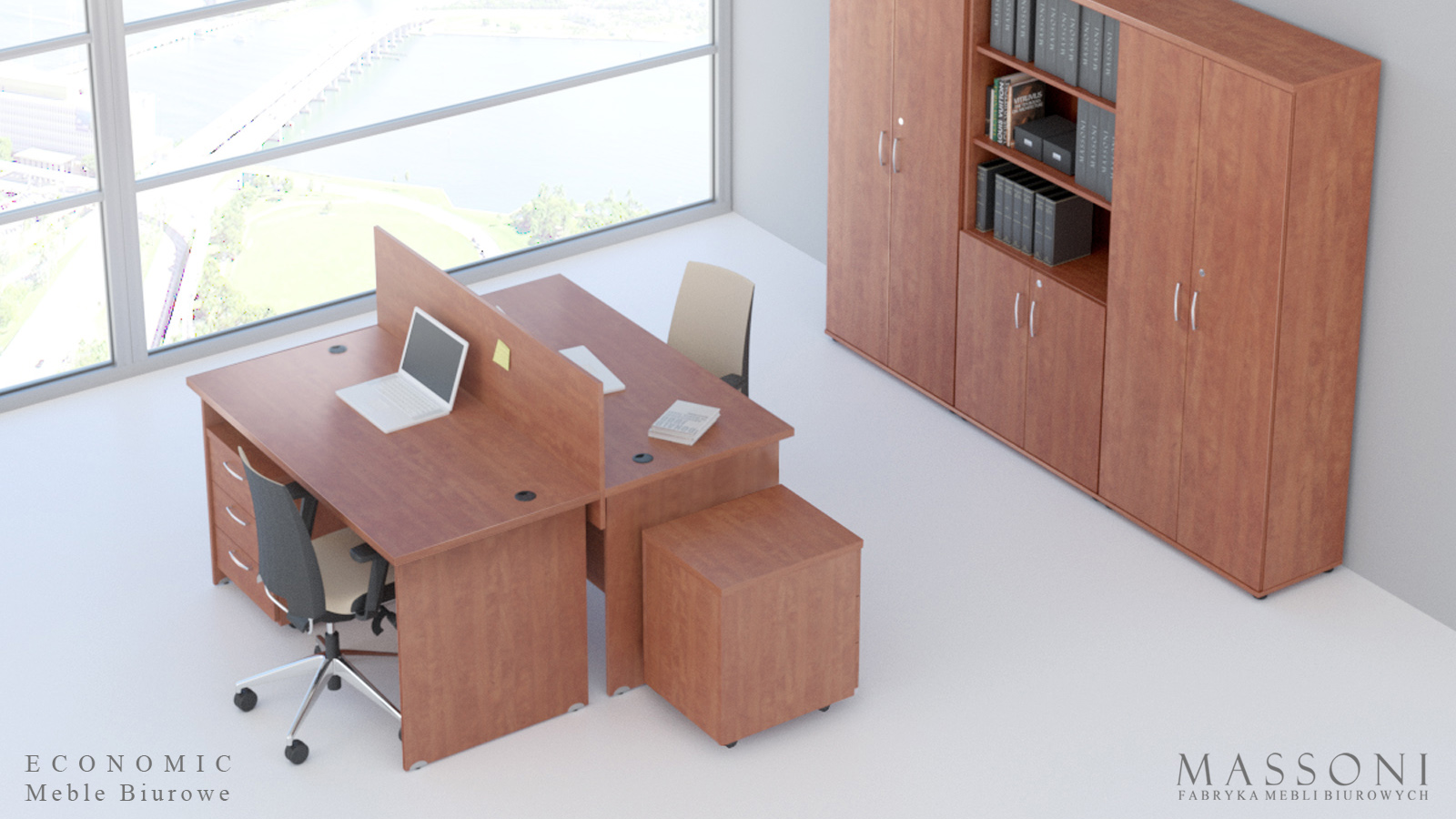 Massoni system mebli biurowych Economic ergonomiczne stanowisko pracy