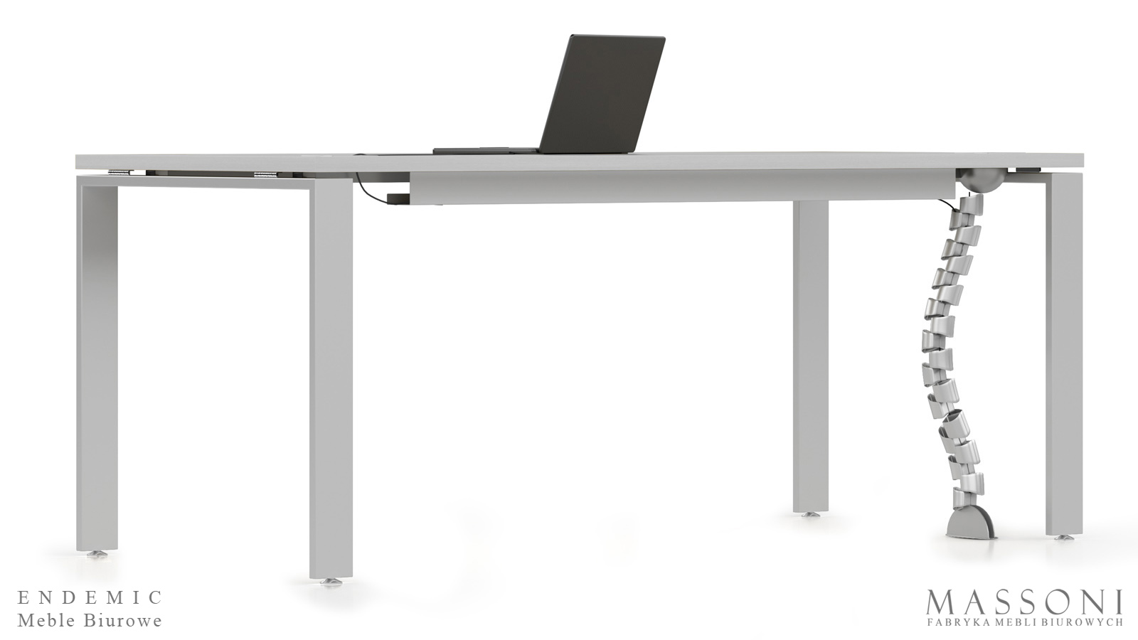 Massoni system mebli biurowych Endemic Biurko kable