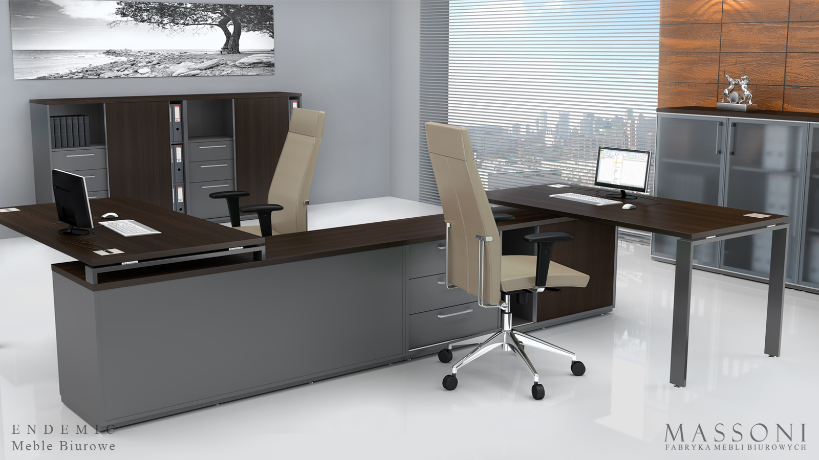 Massoni system mebli biurowych Endemic Pracownicze 1 1