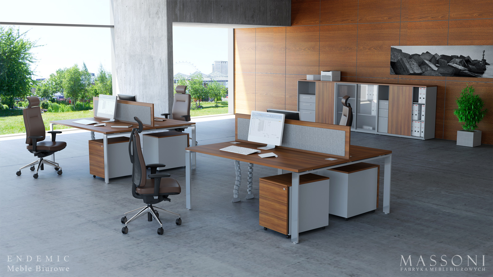 Massoni system mebli biurowych Endemic Pracownicze 3 1