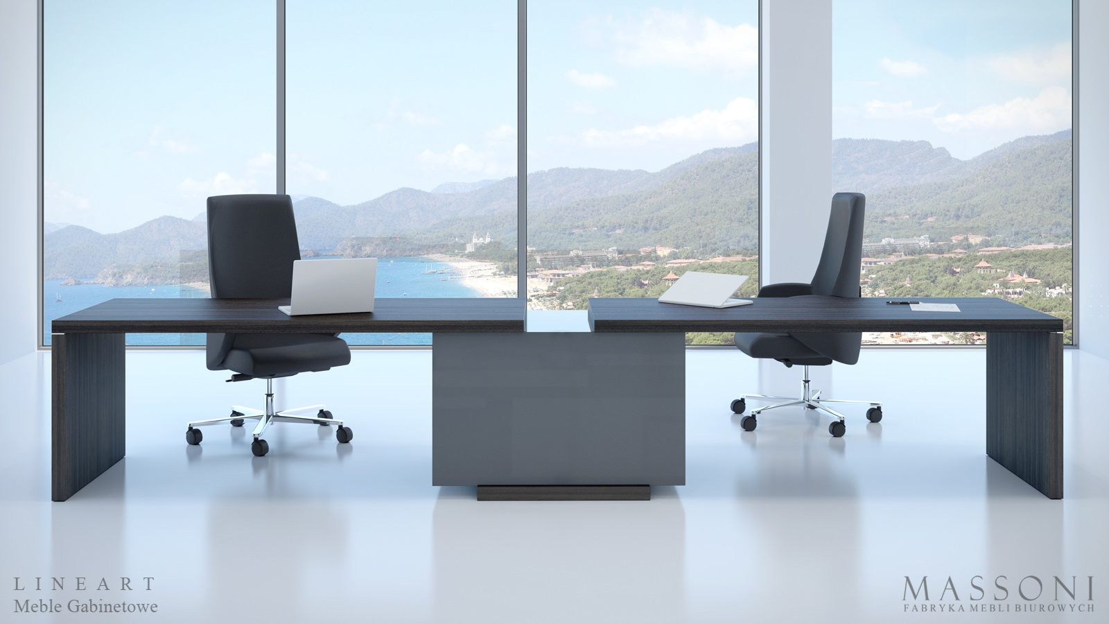 Fabryka Mebli Biurowych Massoni meble gabinetowe Lineart biurka gabinetowe