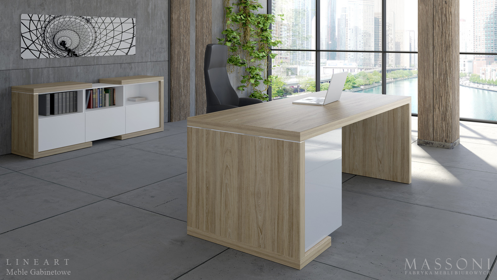Fabryka Mebli Biurowych Massoni meble gabinetowe Lineart ergonomiczne meble 