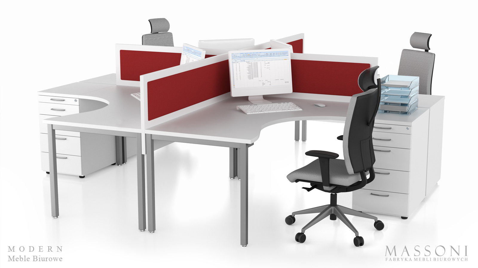 Massoni system mebli biurowych Modern Pracownicze 3